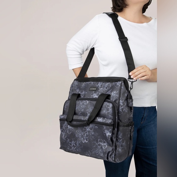 JuJuBe Dr Mom Multi-Carry Backpack Deluxe Diaper Bag - Floral Print - Picture 7 of 7